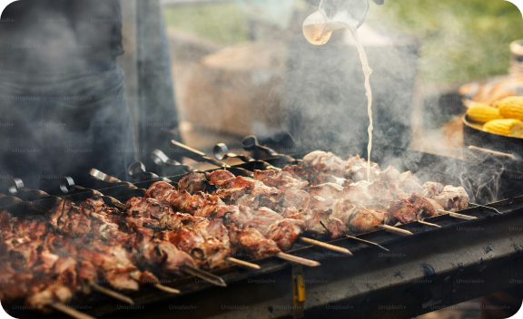 Barbecue de brochettes